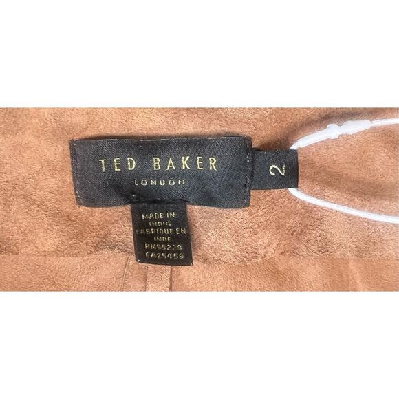 Ted Baker Ursina Suede Wrap Miniskirt NWT Size 2 - Picture 10 of 12